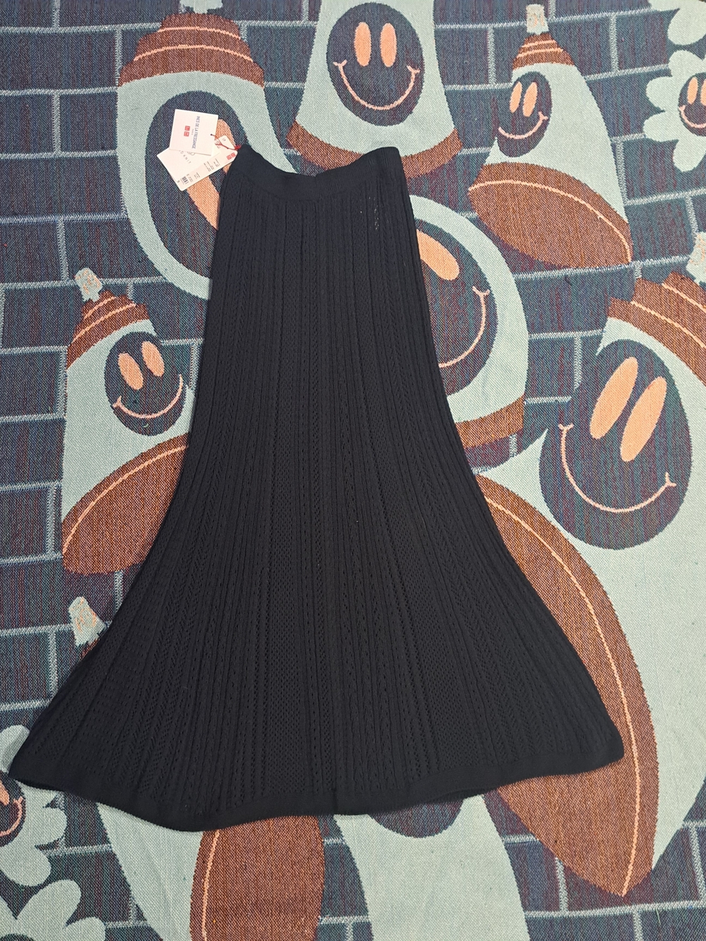 🌈UNIQLO CROCHETED KNIT A-LINE MAXI SKIRT-M